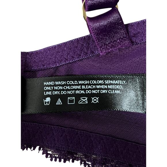 Natori bra 730023 Feathers underwire contour dk purple size 32G - Picture 8 of 8